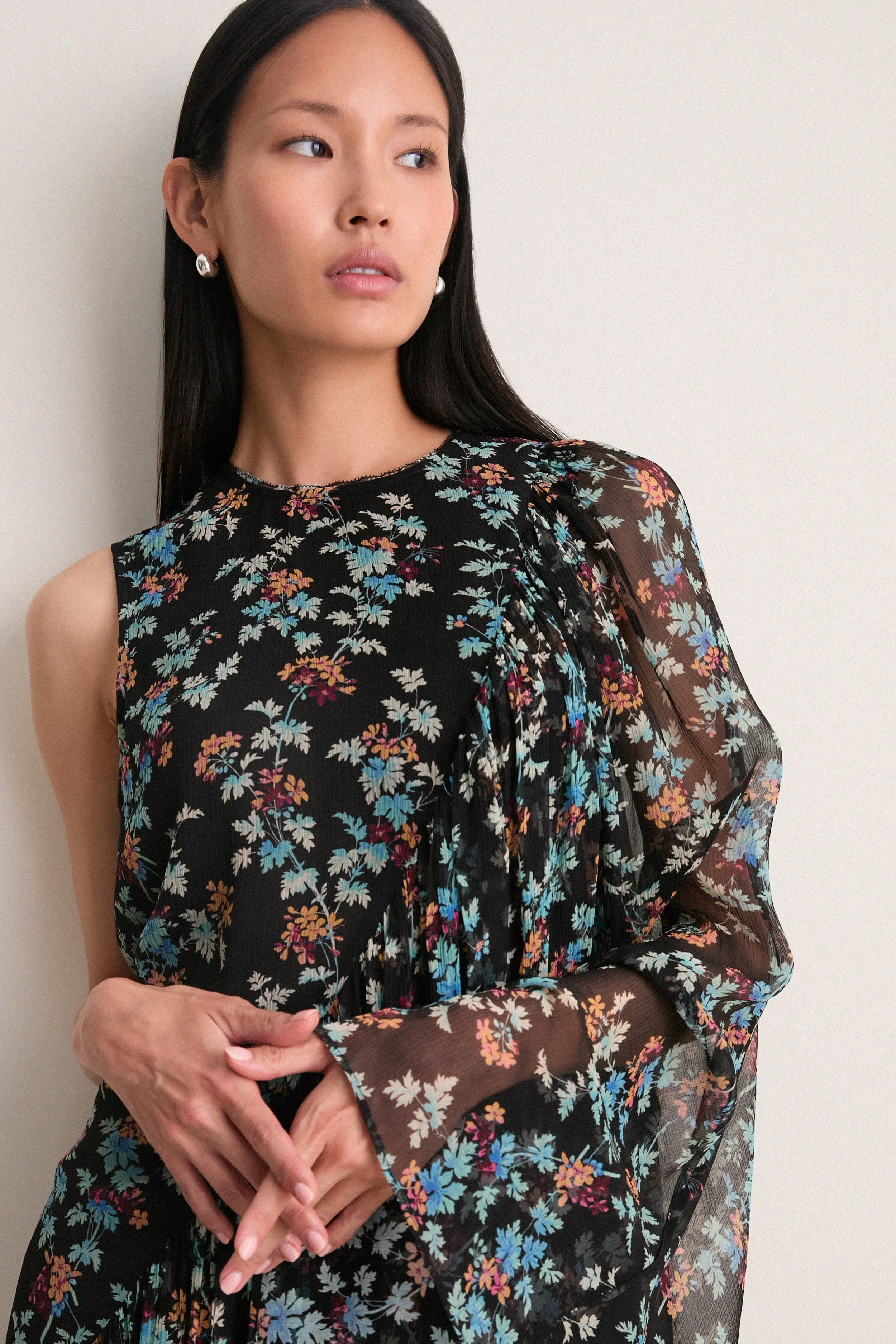 Nightshade Seraphina Silk Draped Dress