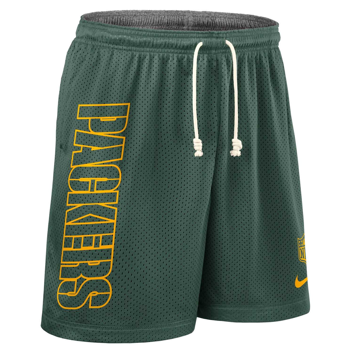 Green Bay Packers 2025 NFL Sideline Reversible Mesh Nike Dri-FIT Shorts Green