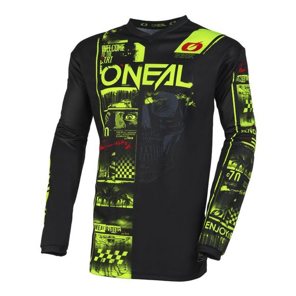 Maillot cross O'Neal ELEMENT - ATTACK V 23 2023 - Noir / JauneRef : OL1898