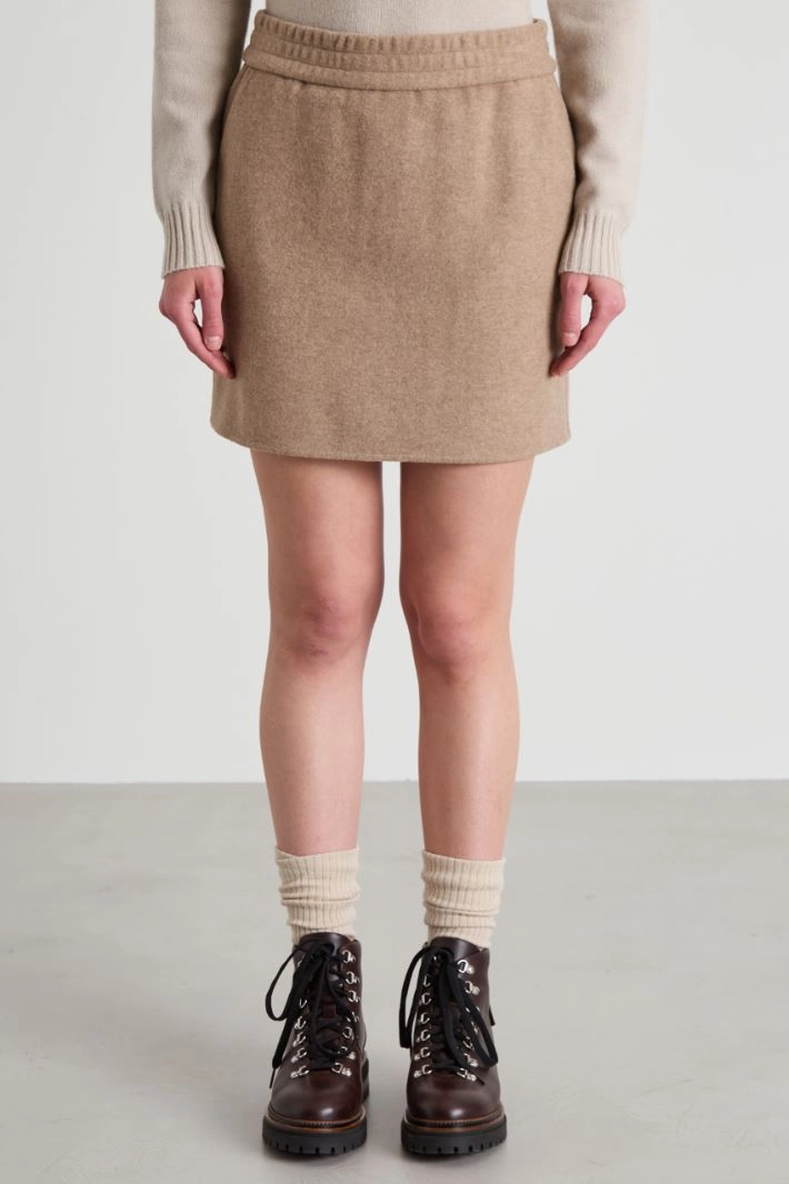 Jersey mini skirt - SAND
