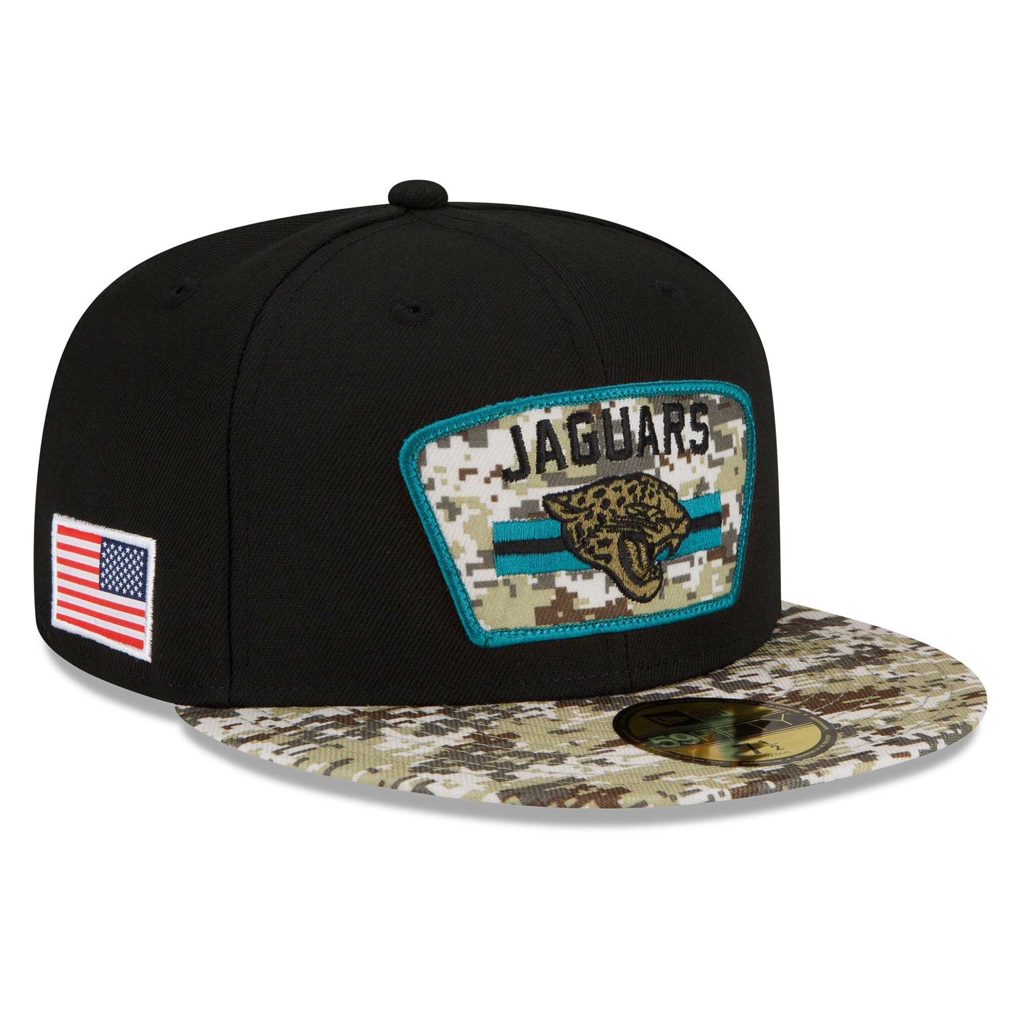 Jacksonville Jaguars 2021 NFL On-Field Salute to Service New Era 59FIFTY Fitted Cap