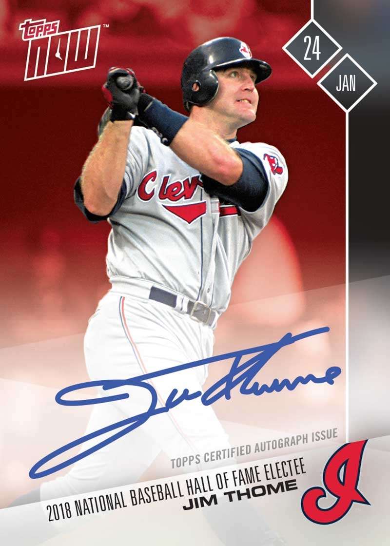 On-Card Autograph # to 10 - Jim Thome - TOPPS NOW®