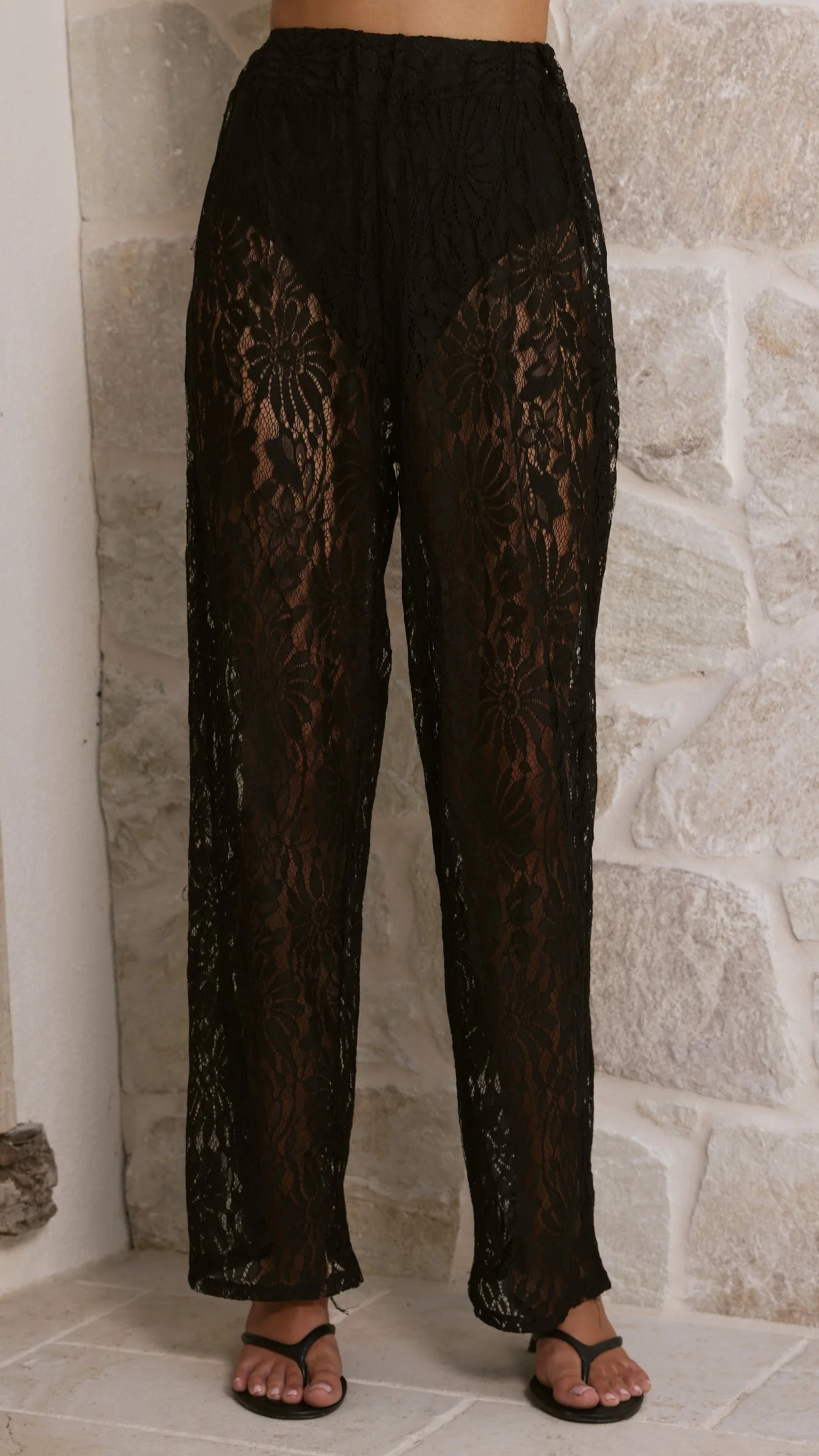 Santana Lace Pants - Black
