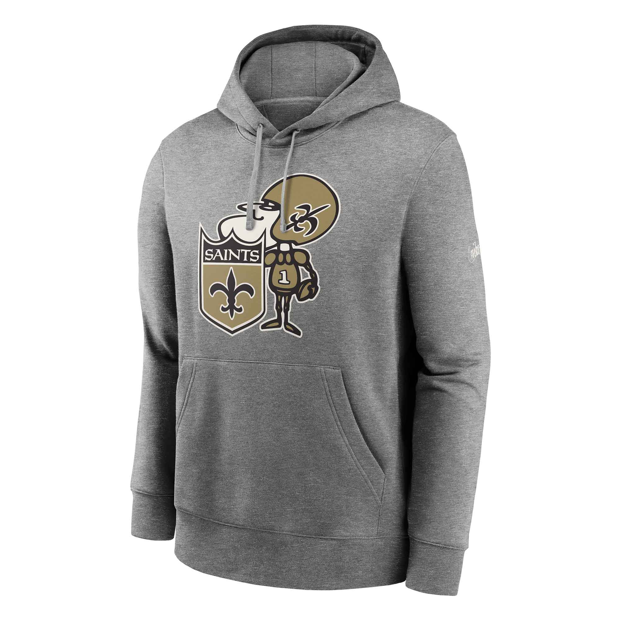 New Orleans Saints Rewind Throwback Fleece NFL Hoodie Grey