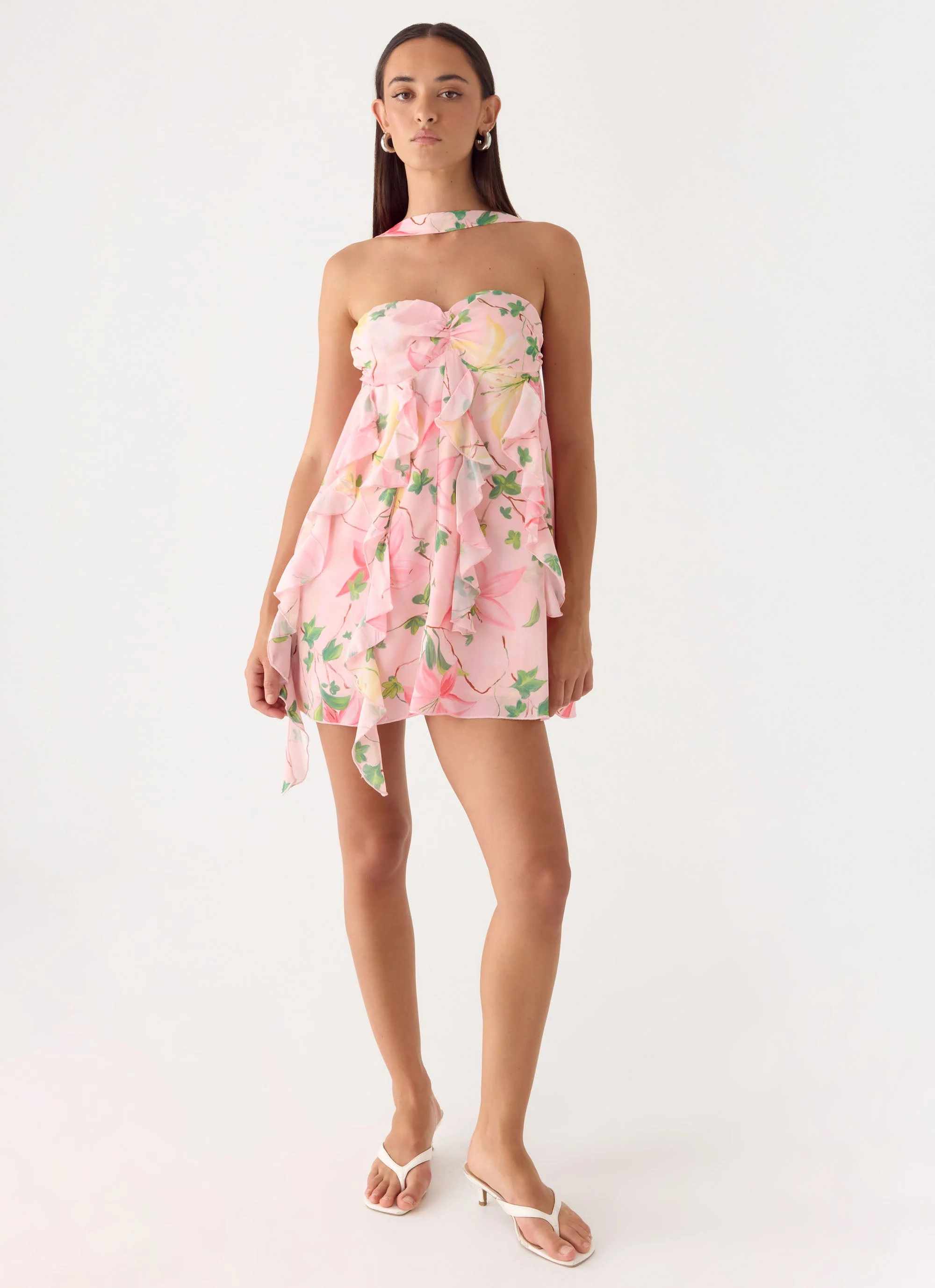 When You Look Mini Dress - Blooming Spring