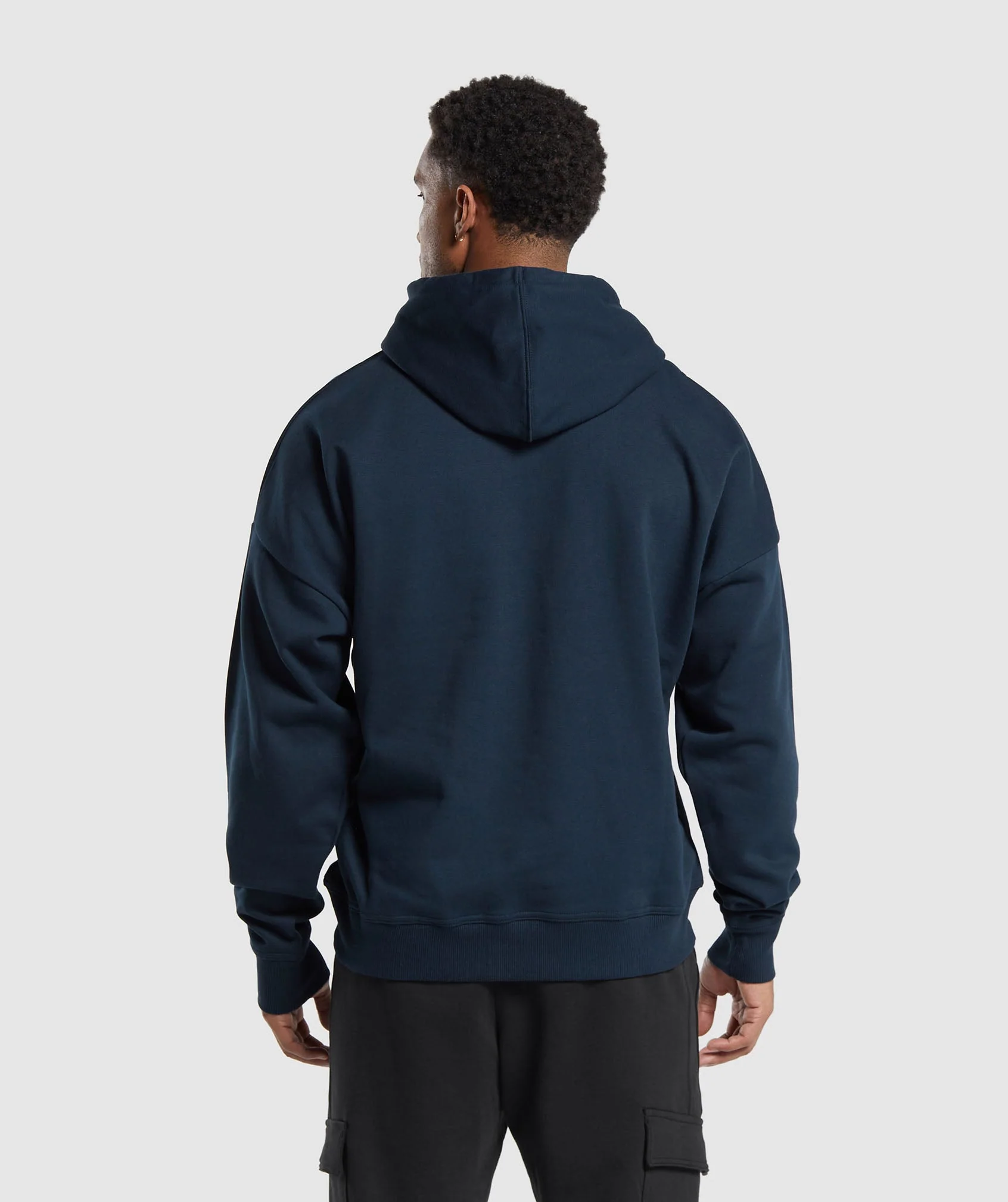 Crest Oversized Hoodie Navy
