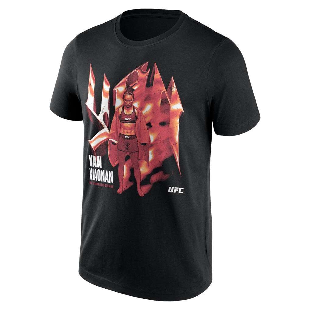 UFC Yan Xiaonan Grunge T-Shirt - Black - Mens