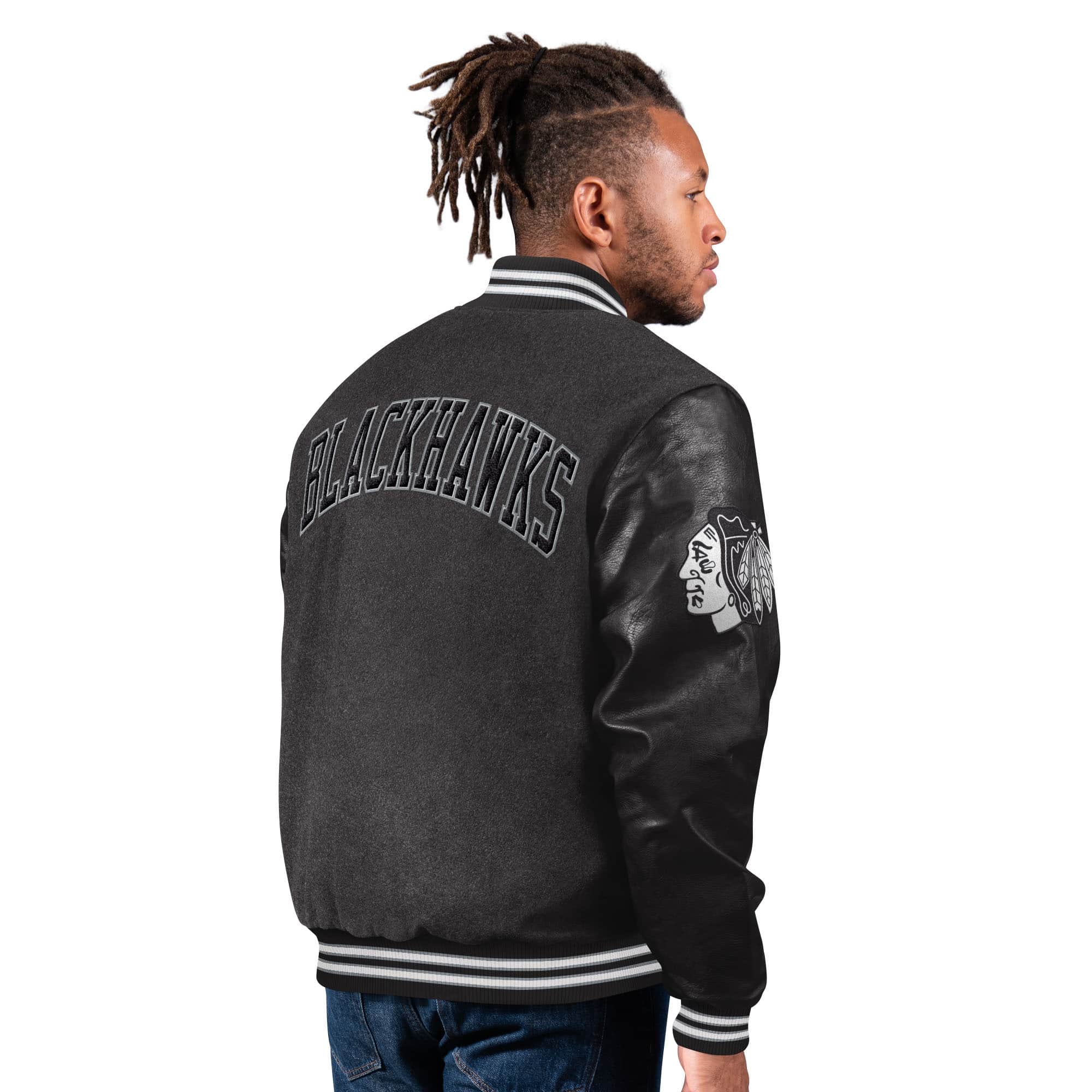 Chicago Blackhawks First Rounder Starter NHL Varsity Wool Jacket