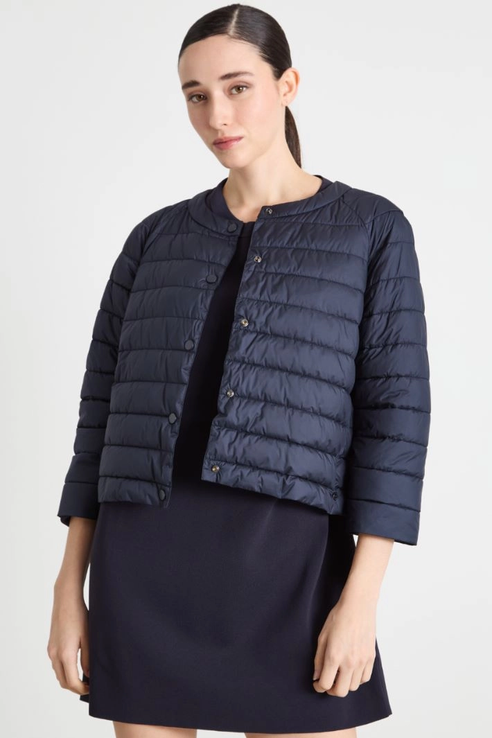 Boxy padded jacket - DARK BLUE