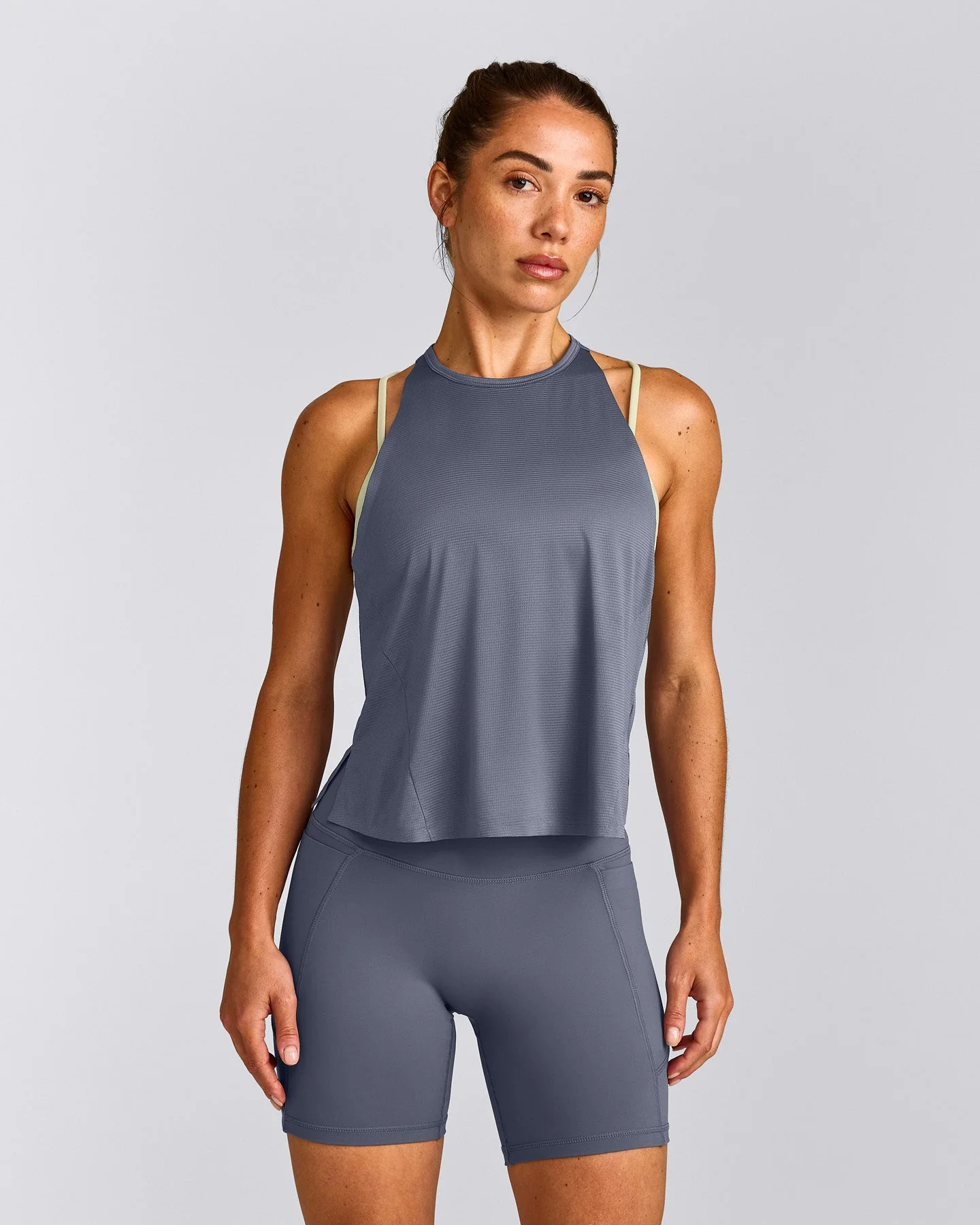 PrecisionMove™ Drop Armhole Tank Top | Granite Blue