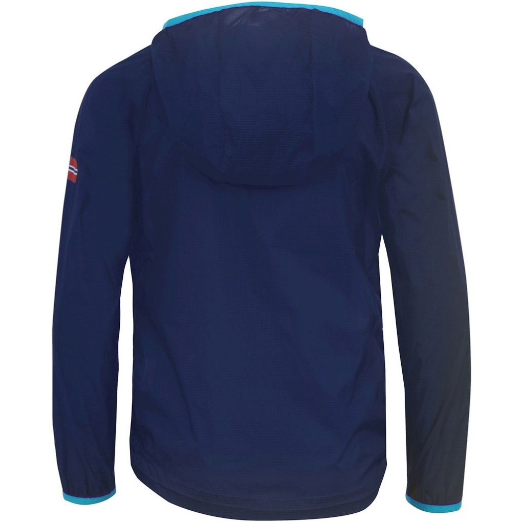 Trollkids Fjell Running Jacket Kinds - Navy/Medium Blue