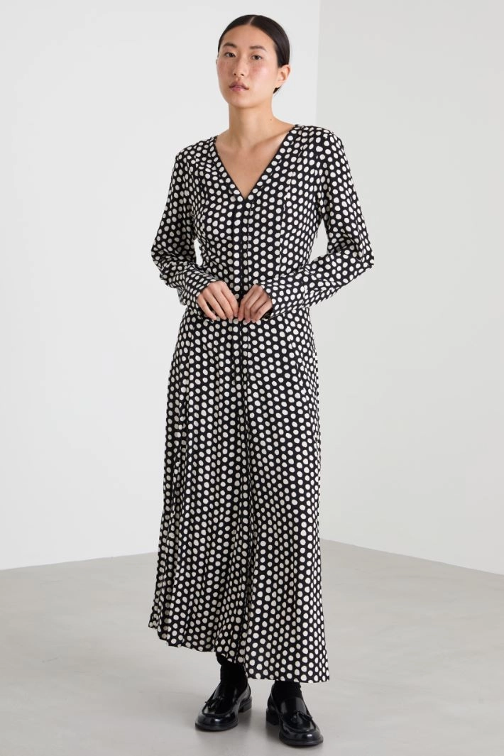 Long sable dress - BLACK