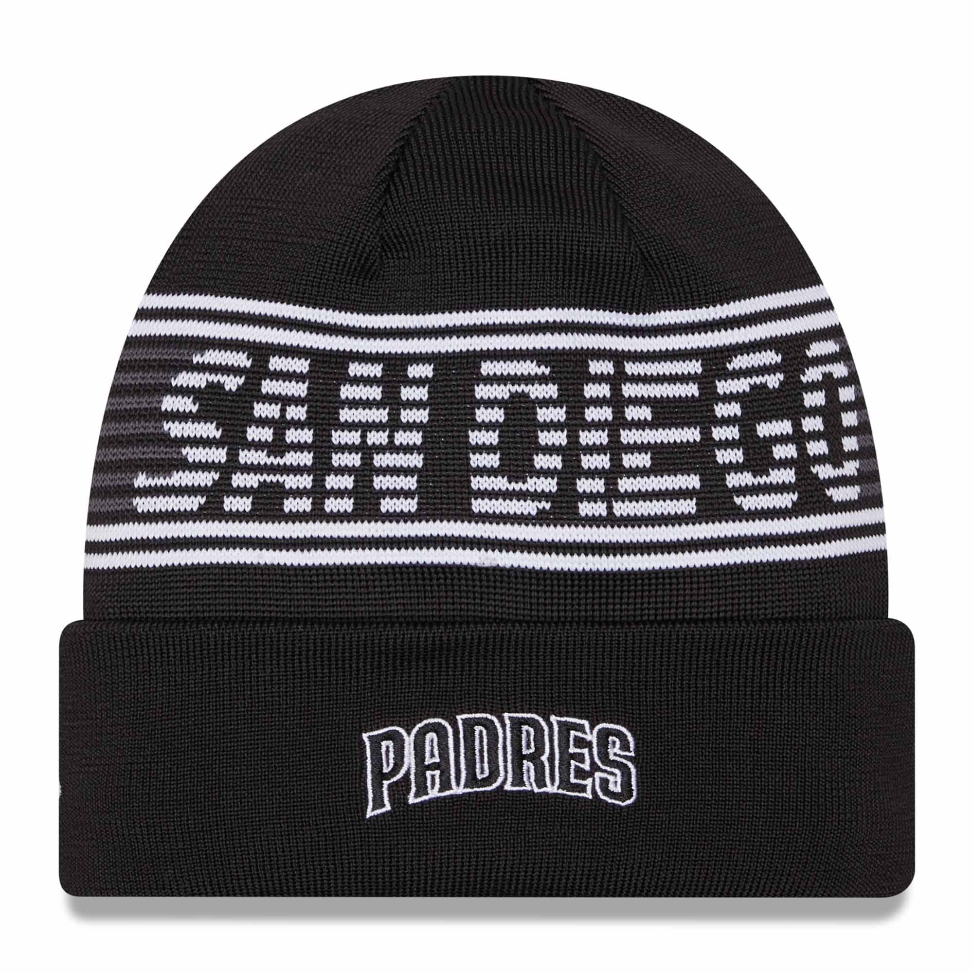 San Diego Padres Black Colorway 2024 MLB Clubhouse New Era Beanie Knit