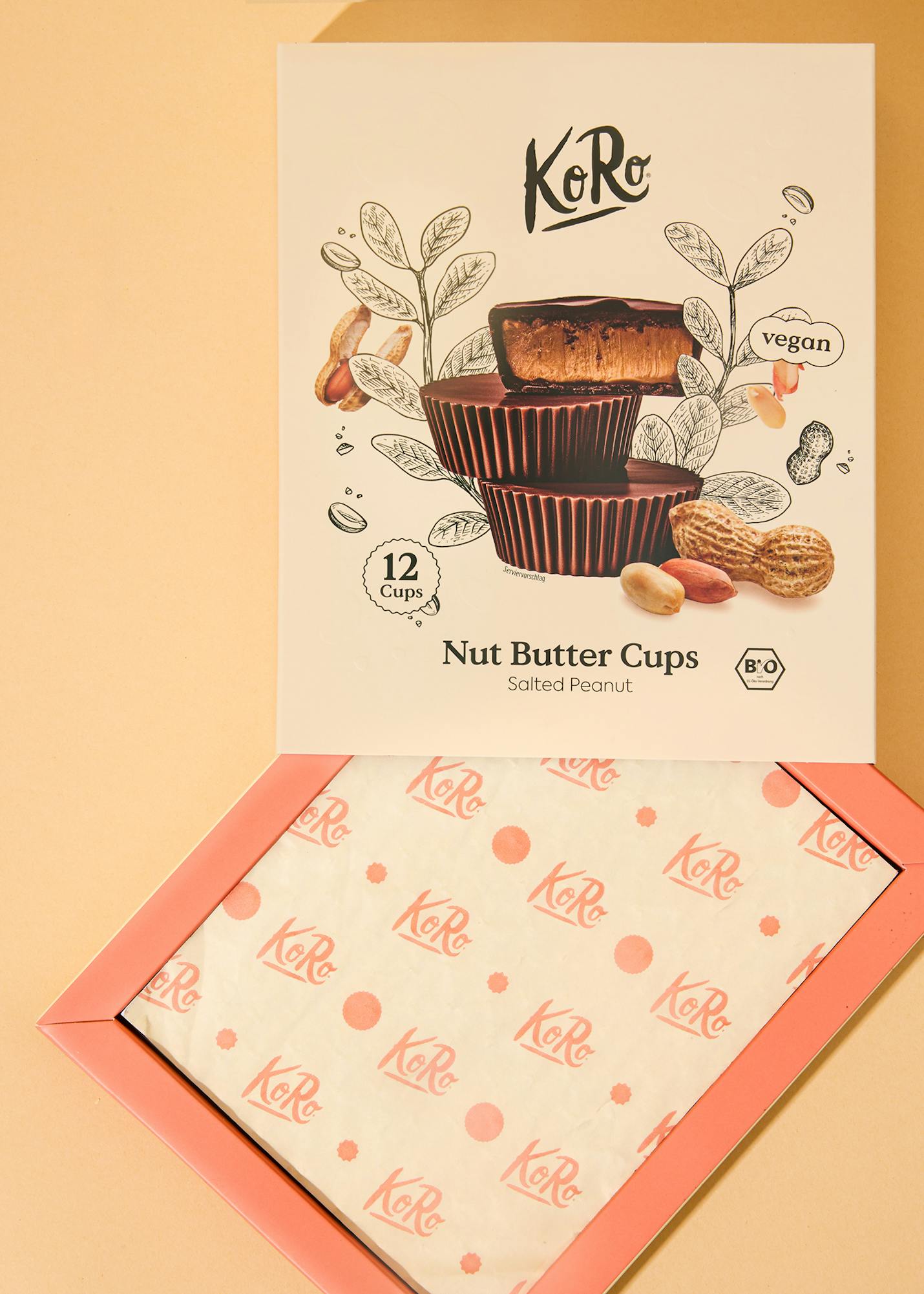 Organic salted peanut butter cups gift box 12 x 13g