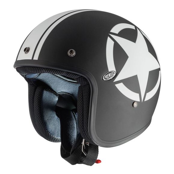 Premier JET CLASSIC STAR 9 BM Jet Helmet - Black / WhiteRef: PE0447