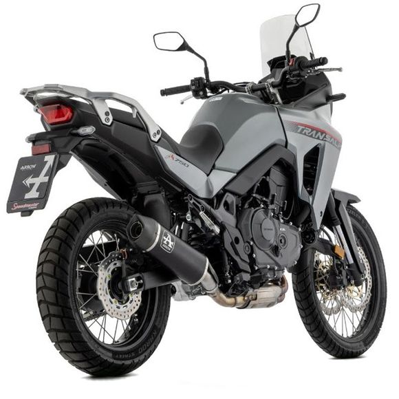 Silencieux Arrow INDY RACE EMBOUT CARBONE - NoirHONDA 750 XL 750 TRANSALP - 2023 - 2025Ref : AW0064