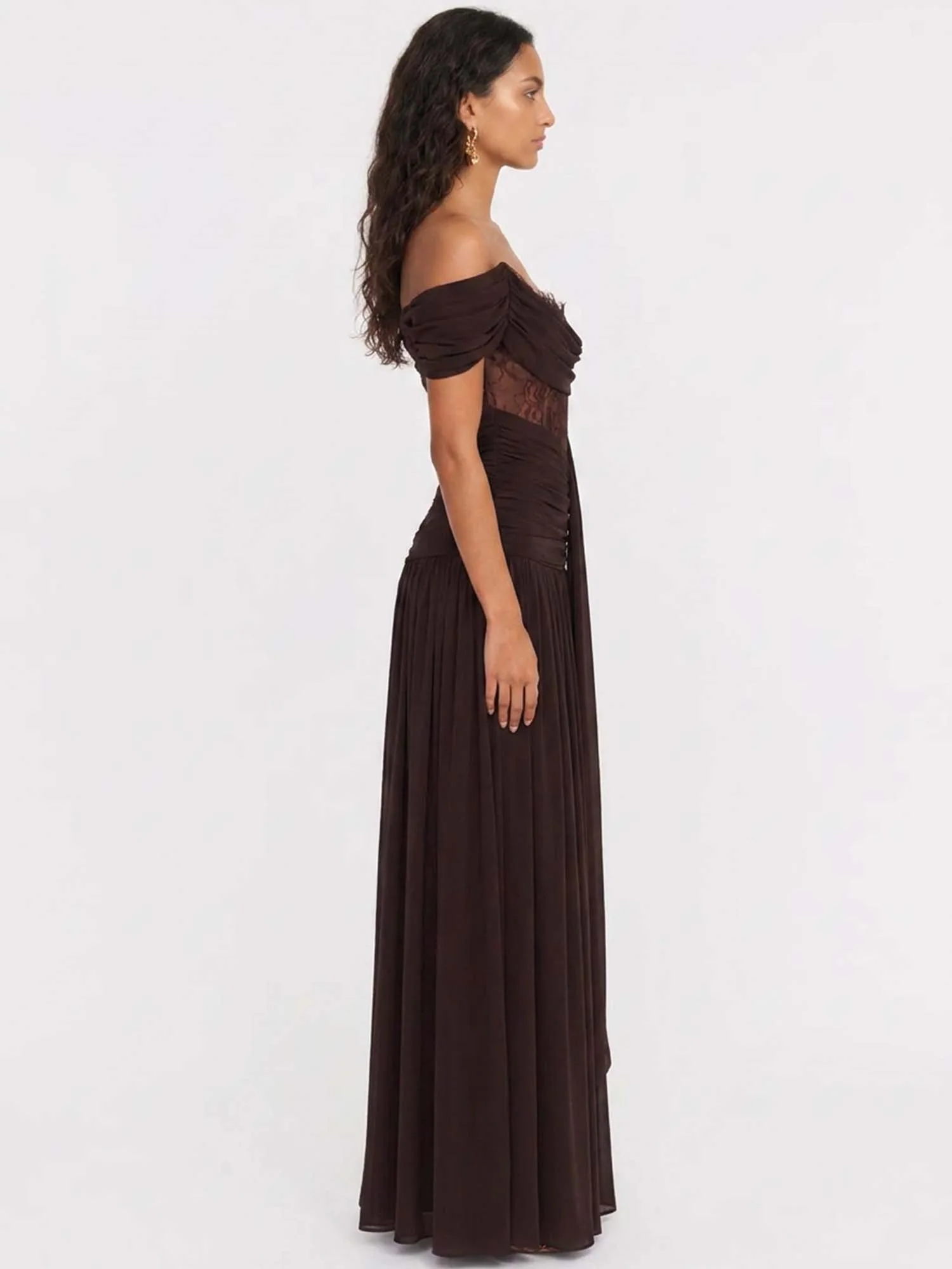 Soft Shadow Flow Maxi Dress