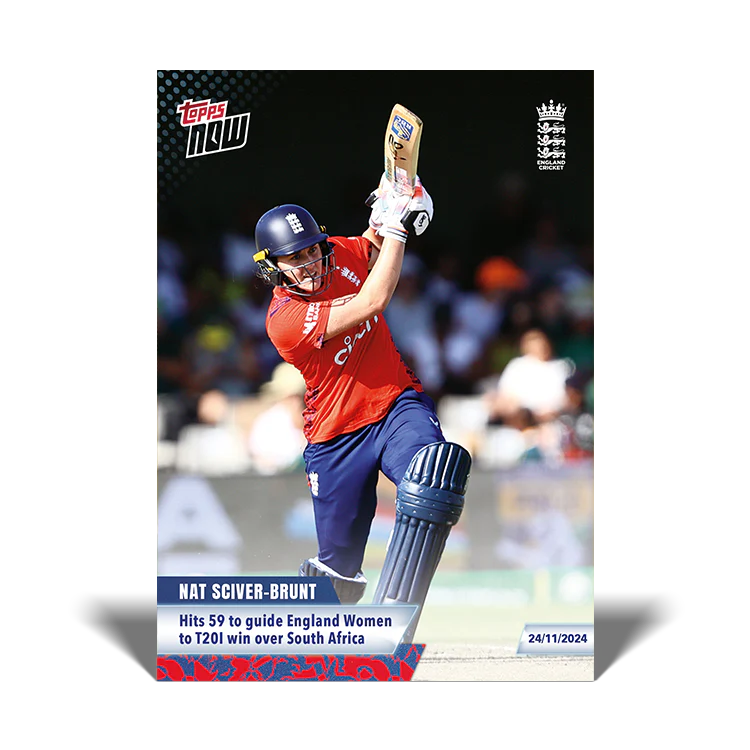 Nat Sciver-Brunt - Hits 59 to guide England Women to T20 win over South Africa - 23/24 ECB Topps NOW® Card 43