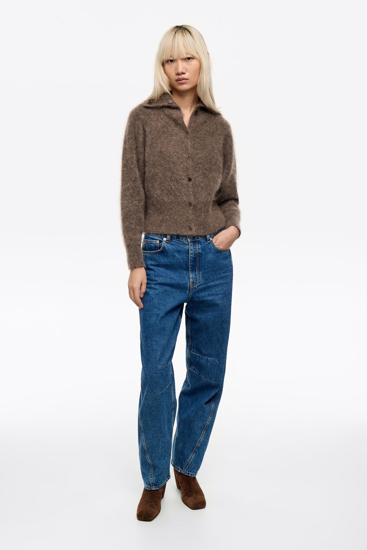 BARREL - Blue mid-rise jeans