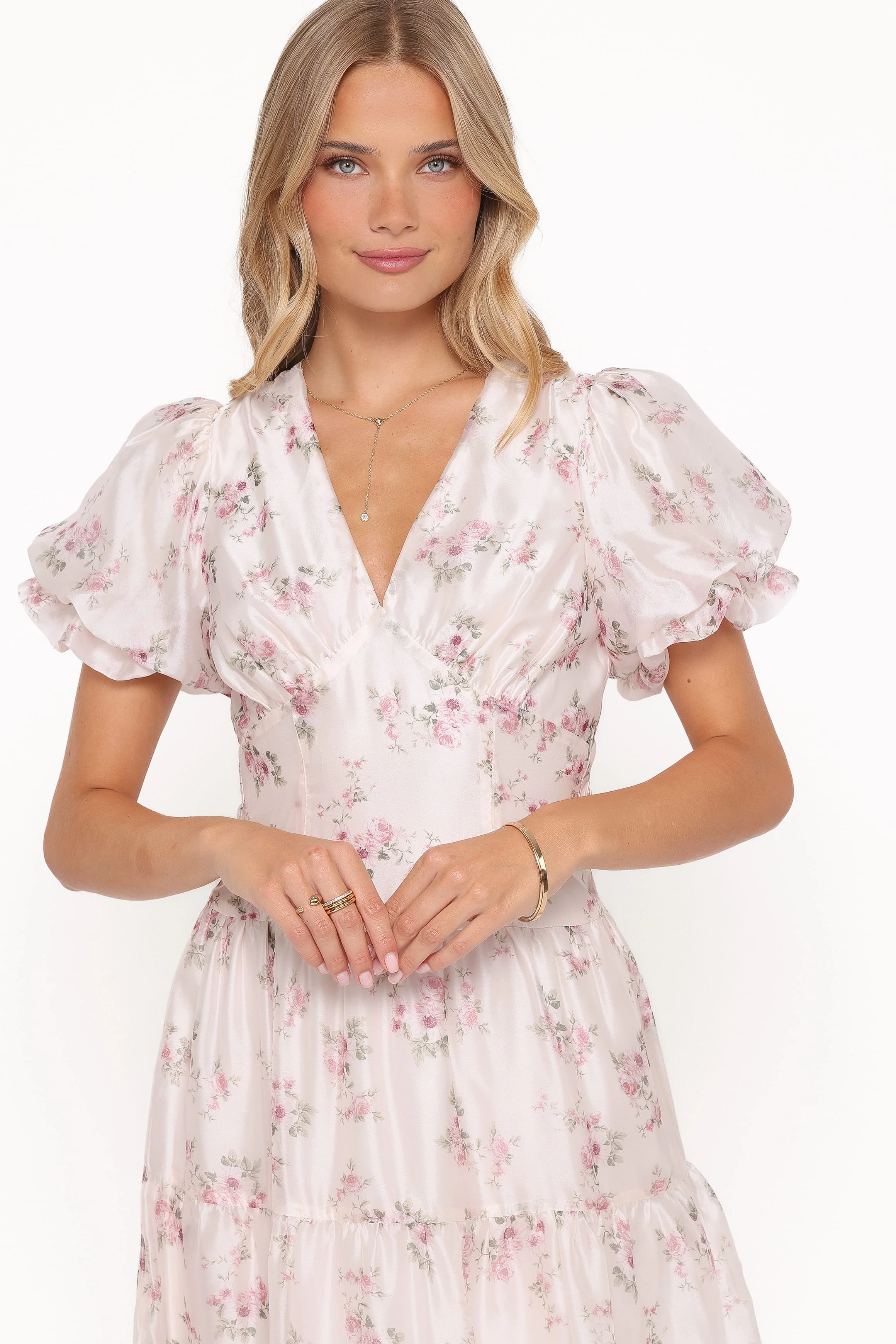 Jocelyn Maxi Dress - Ivory/Pink Floral