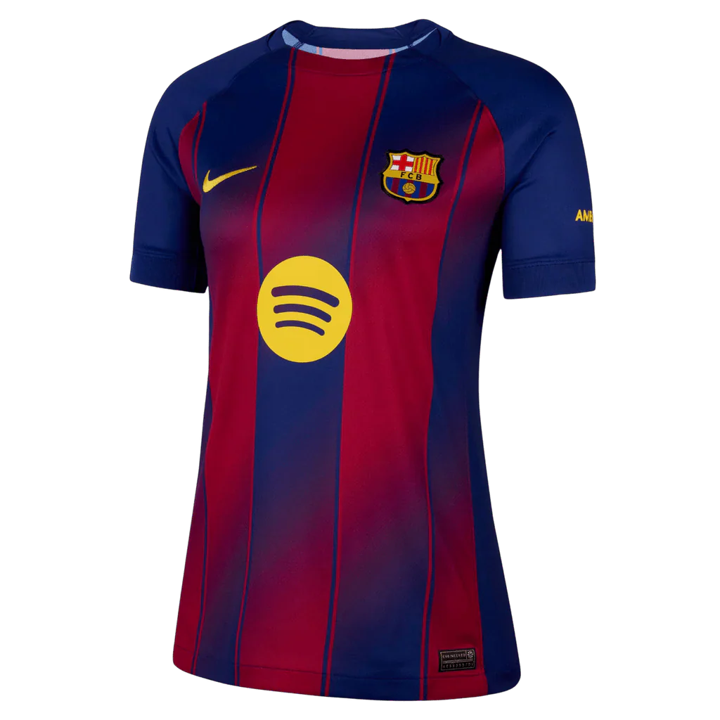 Women’s Barcelona 25/26 Home Jersey (Deep Royal Blue/Noble Red/Midwest Gold)