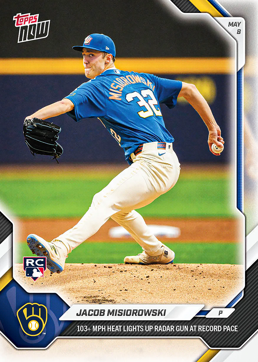 Jacob Misiorowski - 2026 MLB Topps NOW® - Card 178 - PR: 4229
