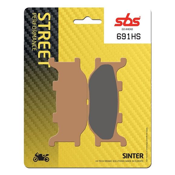 SBS 691HS Sinter Sintered Metal front brake padsRef: 691HS / 691070
