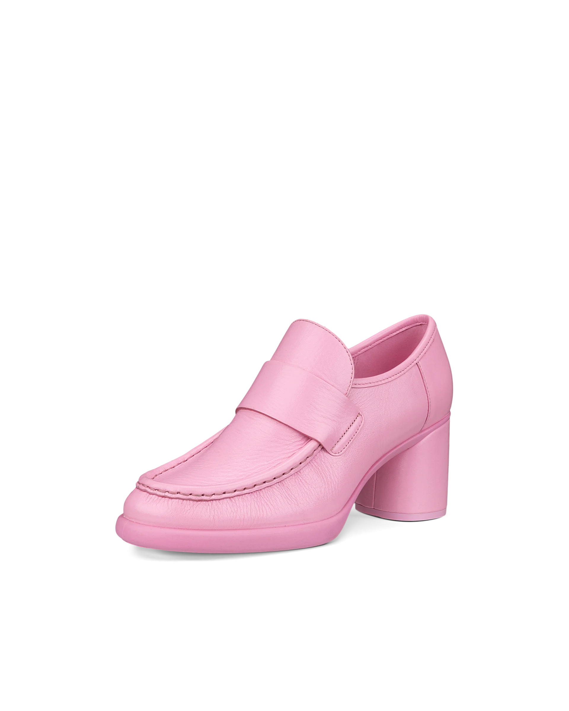 ECCO SCULPTED LX 55 Damen Lederloafer mit Blockabsatz Pink