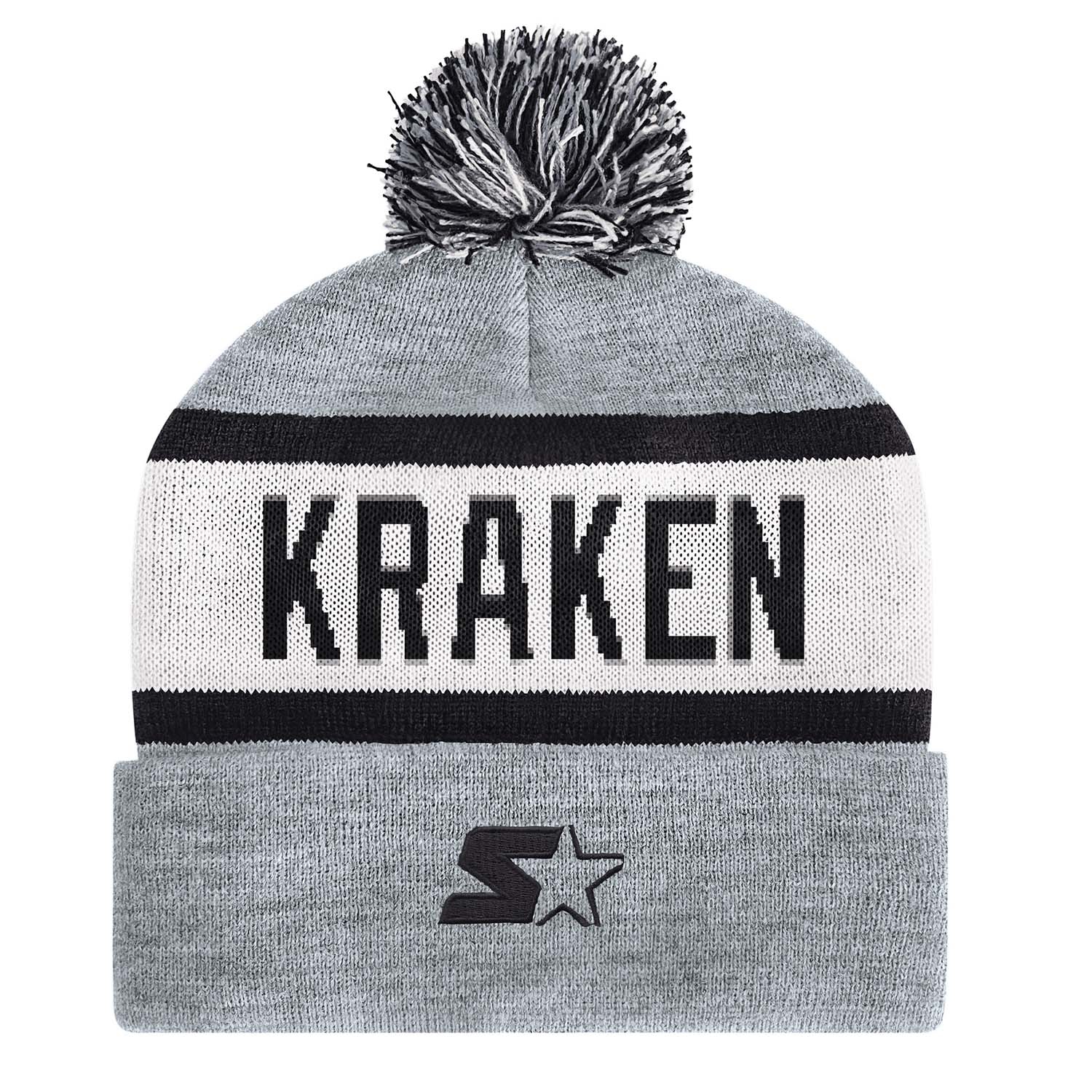 Seattle Kraken Starter Black Ice Knit Hat Cap