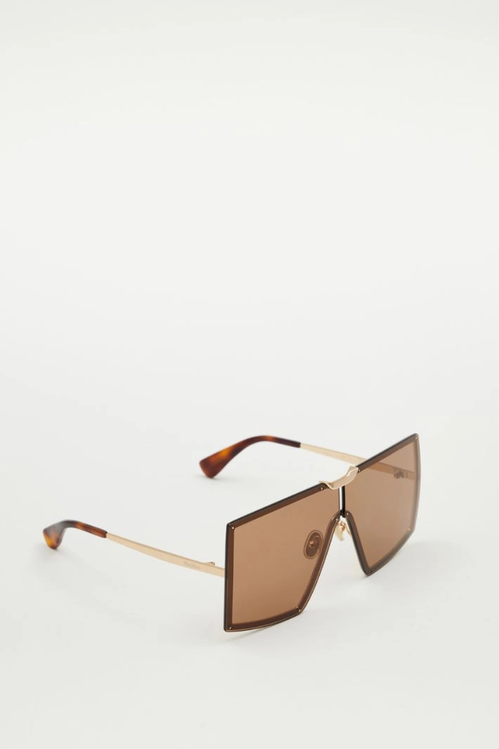 Oversized square sunglasses - BROWN
