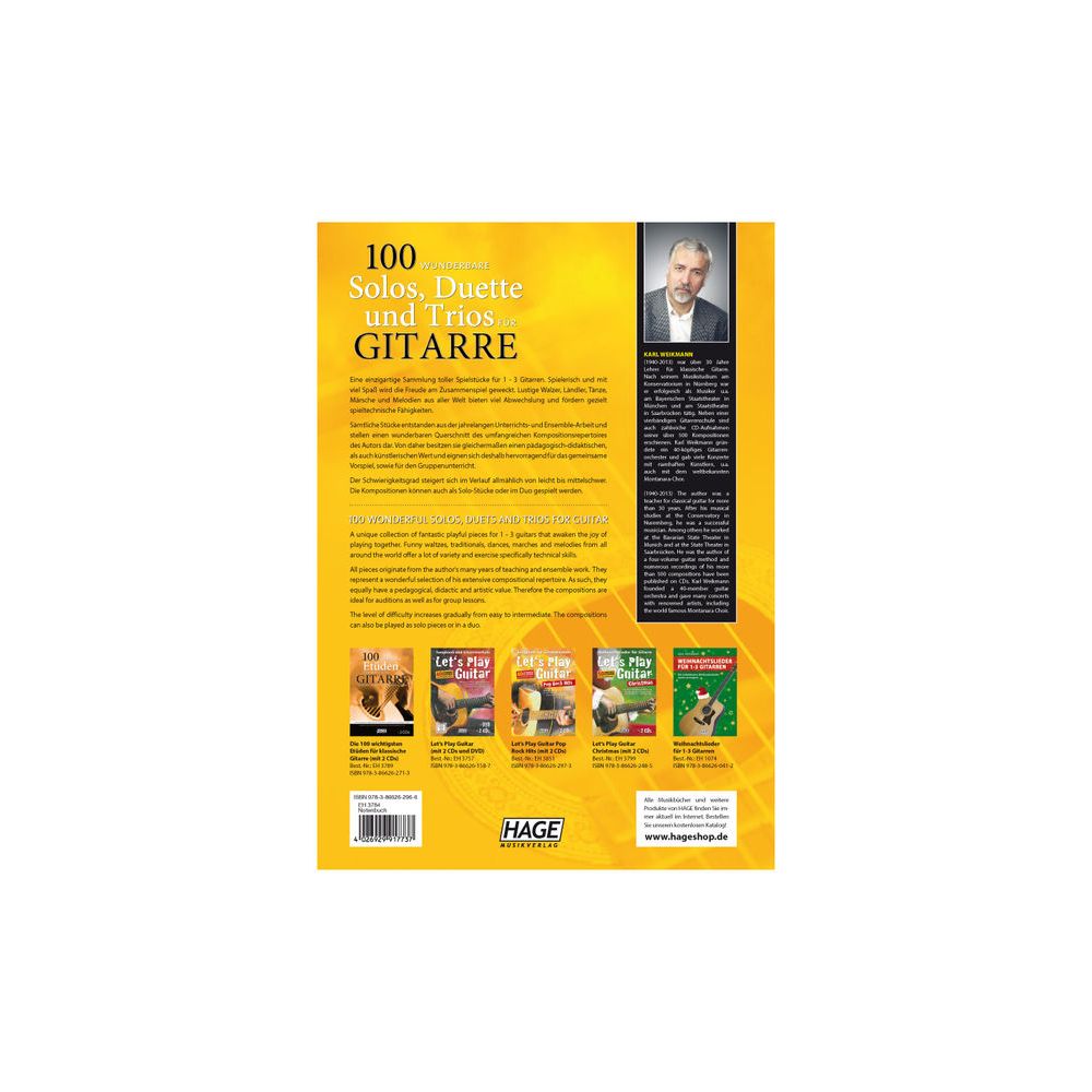 Hage Musikverlag 100 Solos Duets Trios Guitar – Thomann Ireland