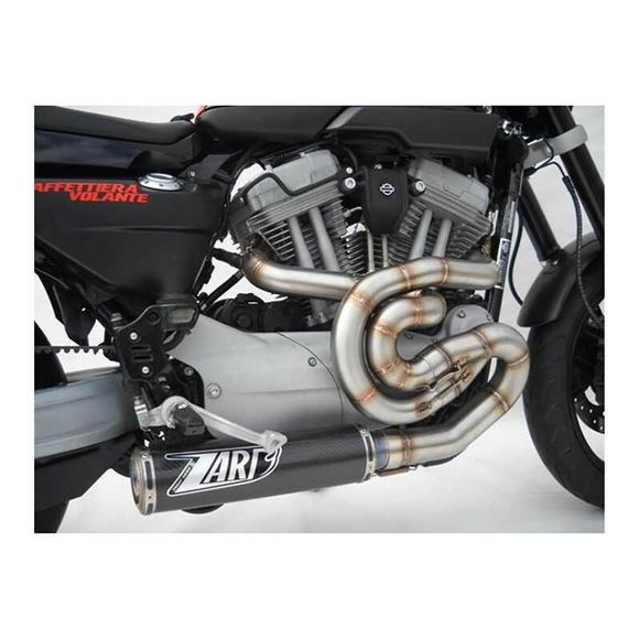 Complete Zard Titanium Carbon Line - black stainless steel tipHARLEY DAVIDSON 1200 XR 1200 - 2009 - 2012Ref: Zad00504A / Zhd513T00Csr-B