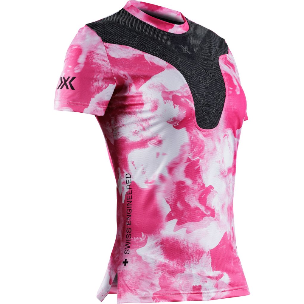 X-Bionic Corefusion Run Shortsleeve Shirt Women - wolfpack/white/neo pink