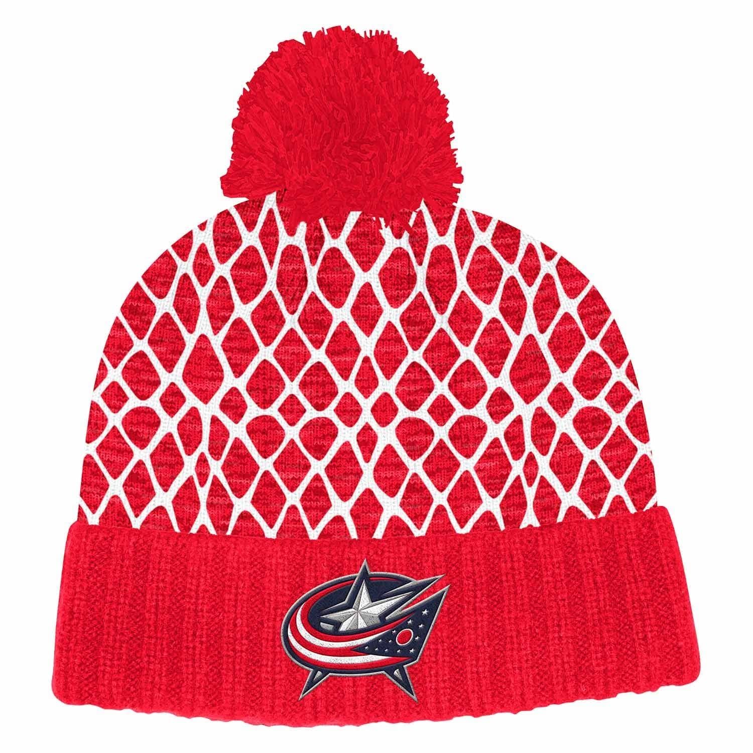 Columbus Blue Jackets 2019/20 Goal Net NHL Knit Hat /w Pom
