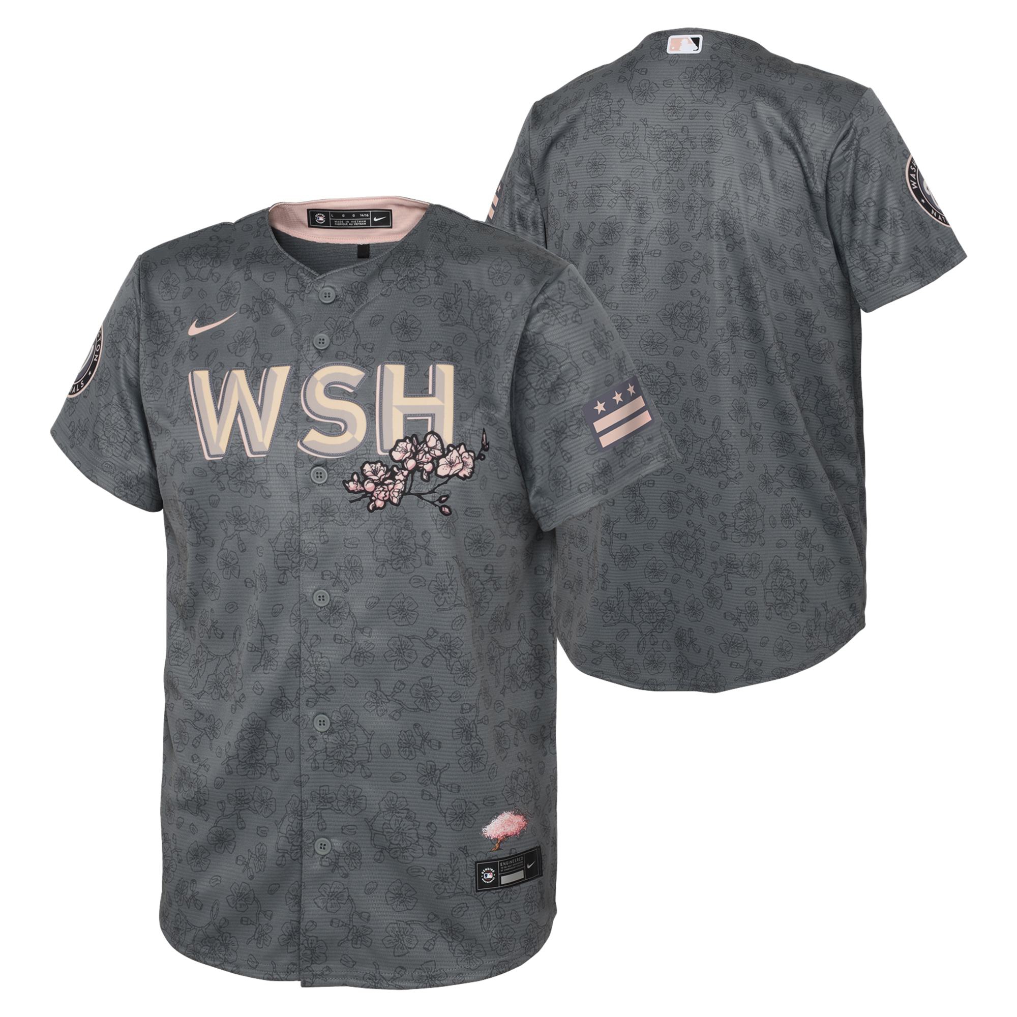Washington Nationals Replica City Connect MLB Jersey Graphite (YOUTH)