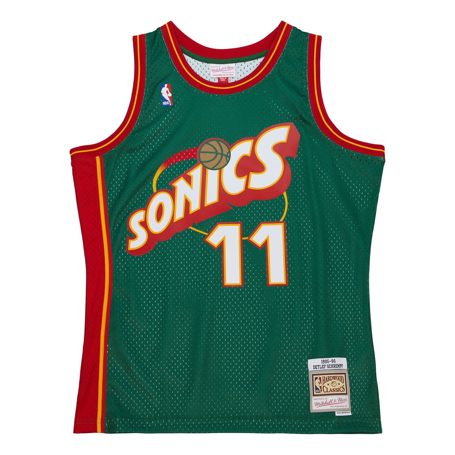 Detlef Schrempf #11 Seattle SuperSonics 1995-96 Swingman NBA Jersey Green