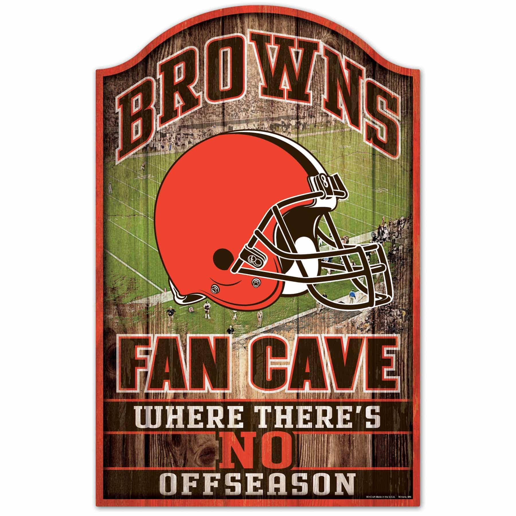 Cleveland Browns WinCraft NFL Fan Cave Wood Sign