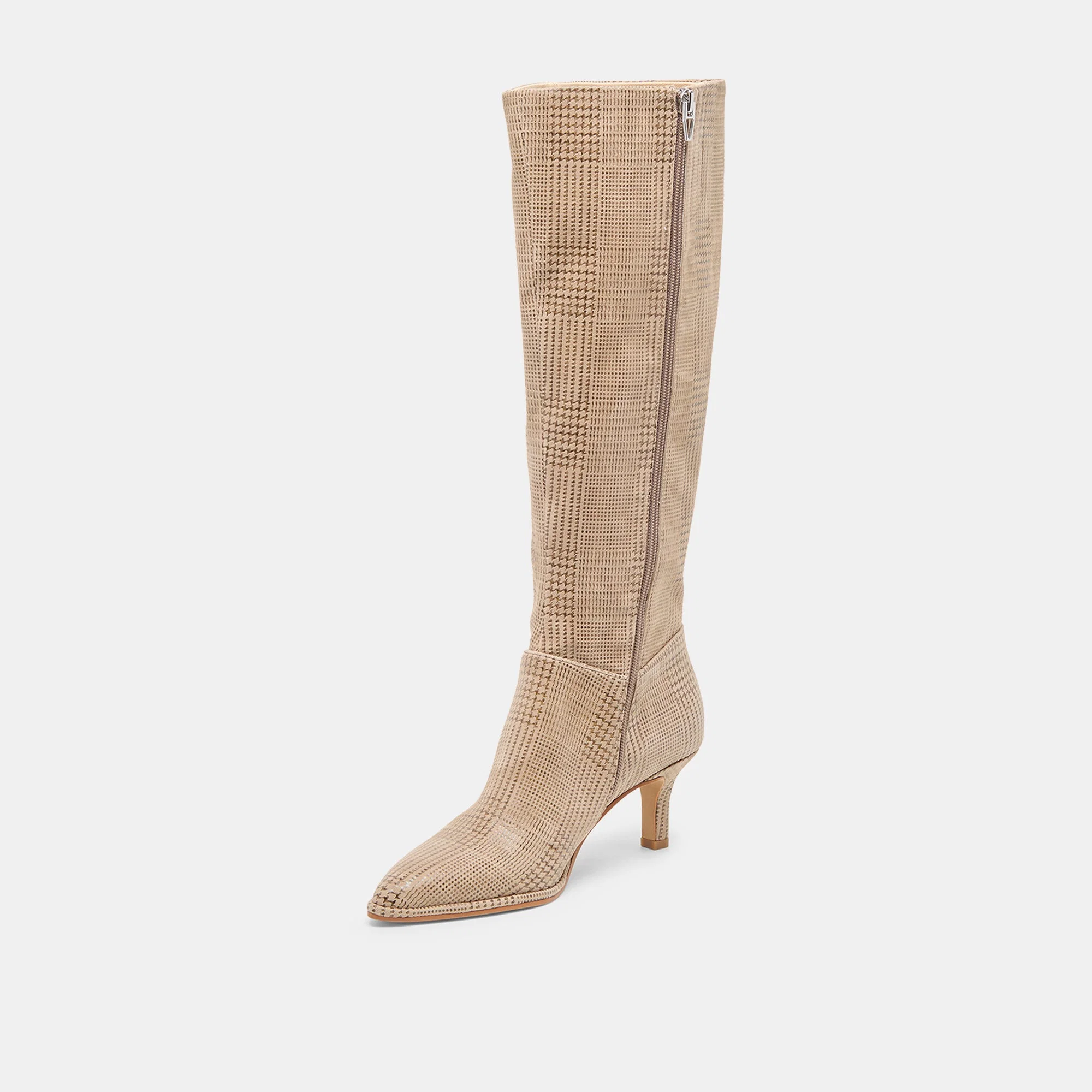 ALDY BOOTS HERRINGBONE PRINTED SUEDE