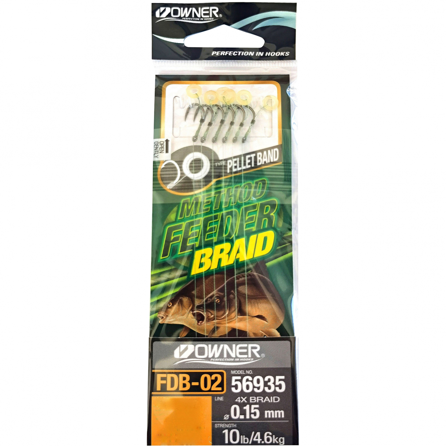Owner Owner Method Feeder hooks with 4-fold braided line (pellet tape)