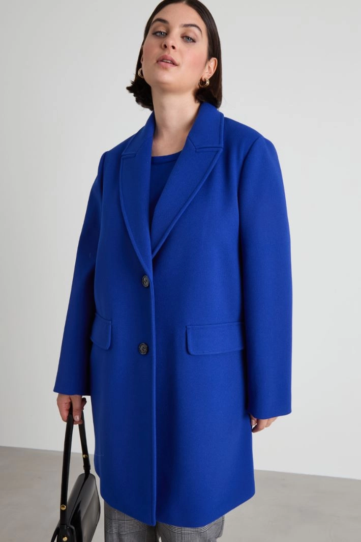 Stretch jersey coat - BLUETTE