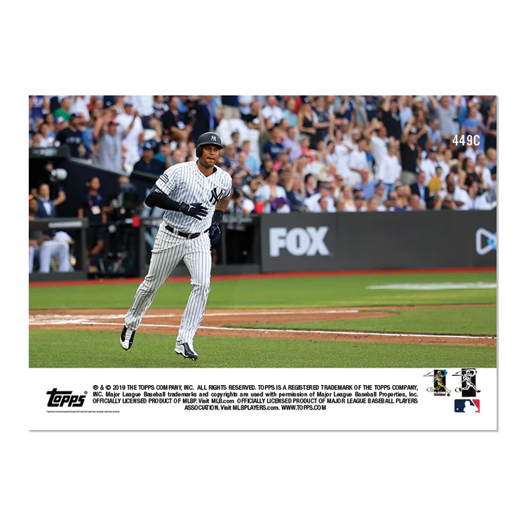 Ball Relic # to 1 - Aaron Hicks - MLB TOPPS NOW® Card 449C