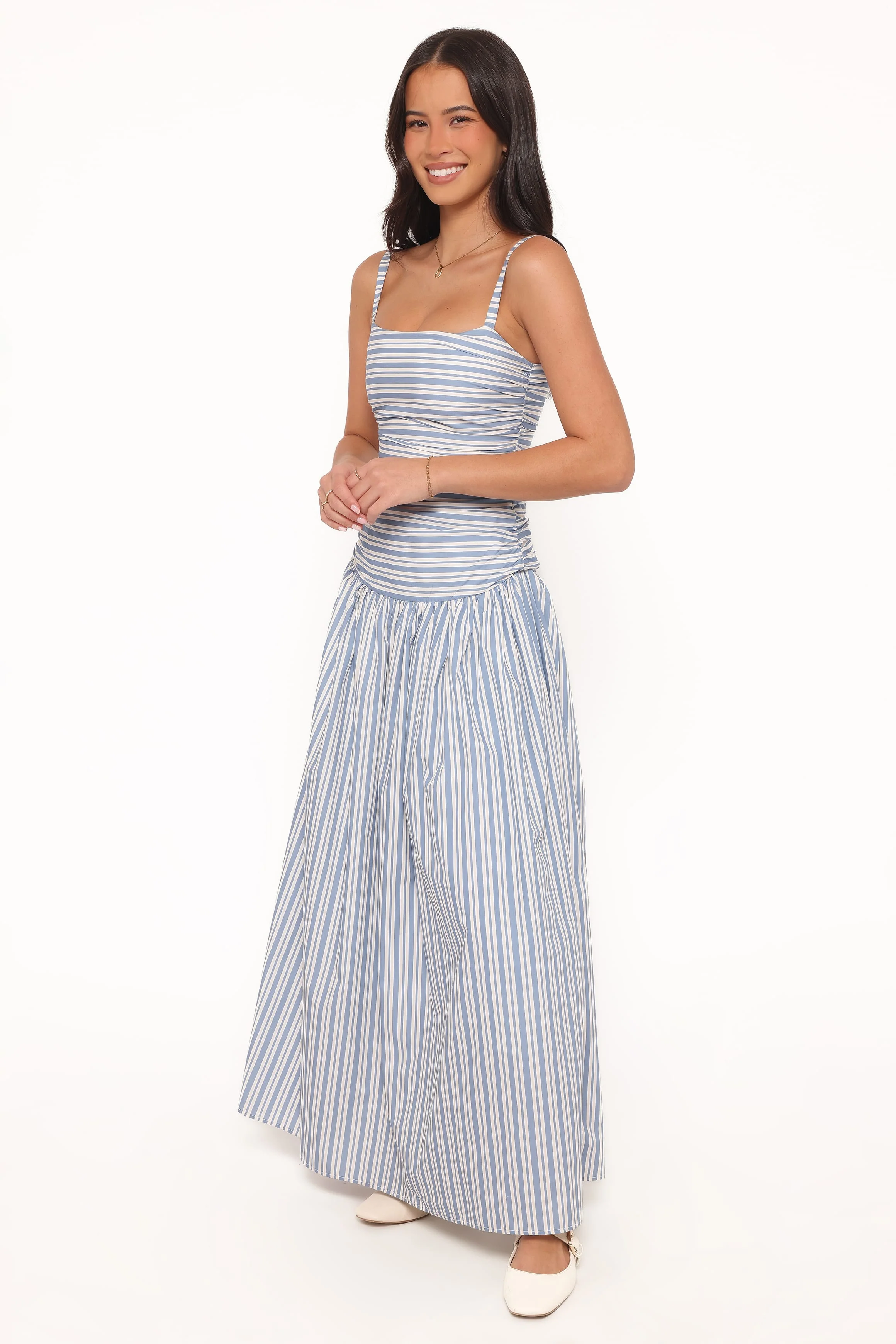 Carlisle Maxi Dress - Blue Stripe