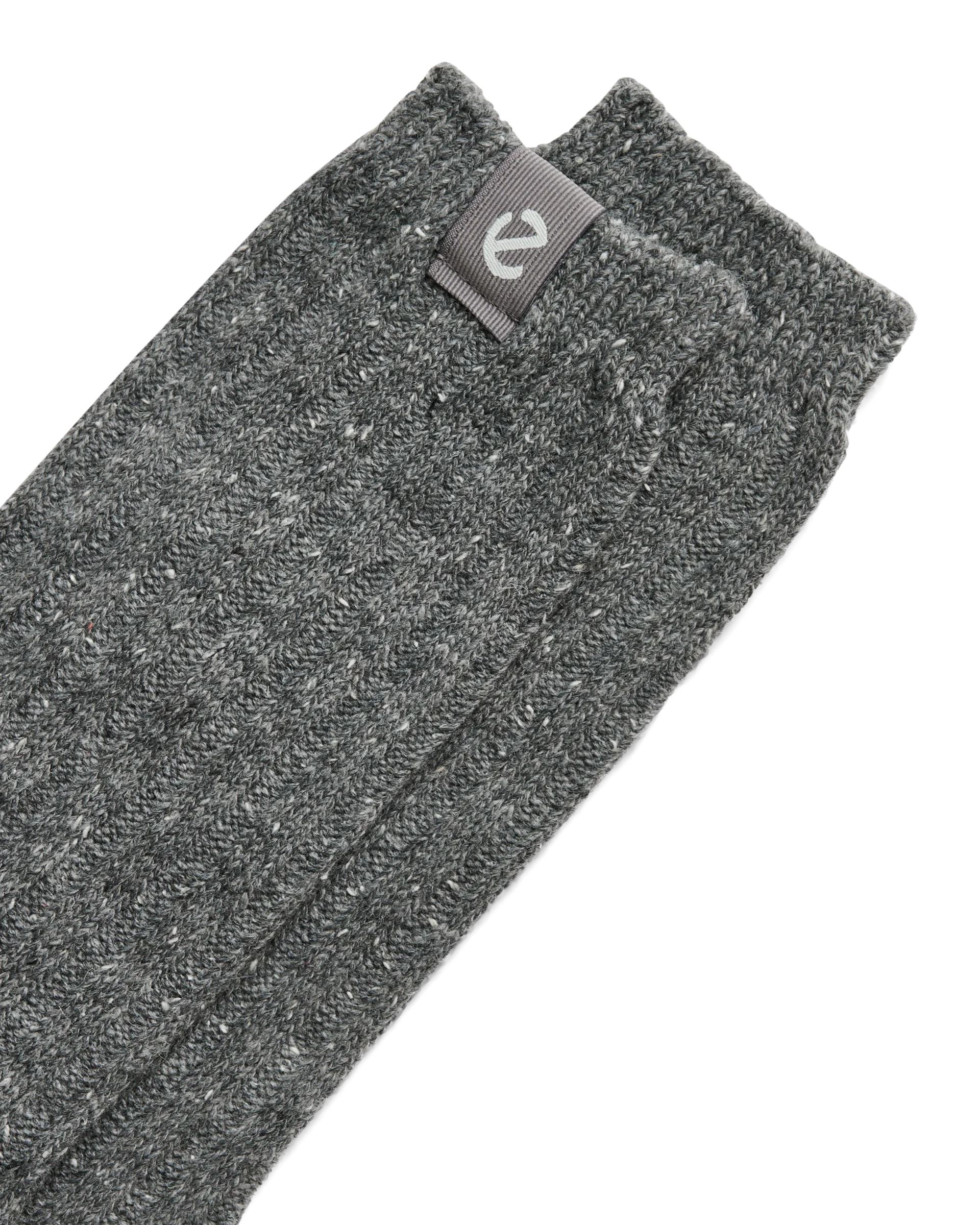 ECCO Hygge Ribbed Mid Cut Unisex Halbhohe gerippte Socken Grau