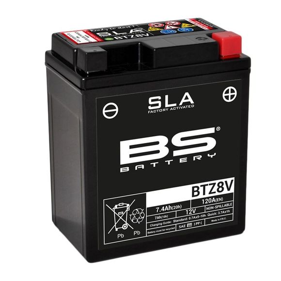 BS Battery ytz8v/btz8v -sla farm acid type maintenance free/ready to useRef: BTZ8VSLA / 1077867
