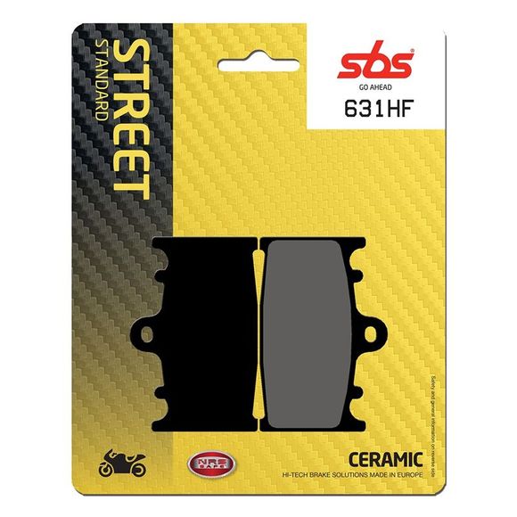 SBS 631HF Organic Front Brake PadsRef: 631HF / 631000
