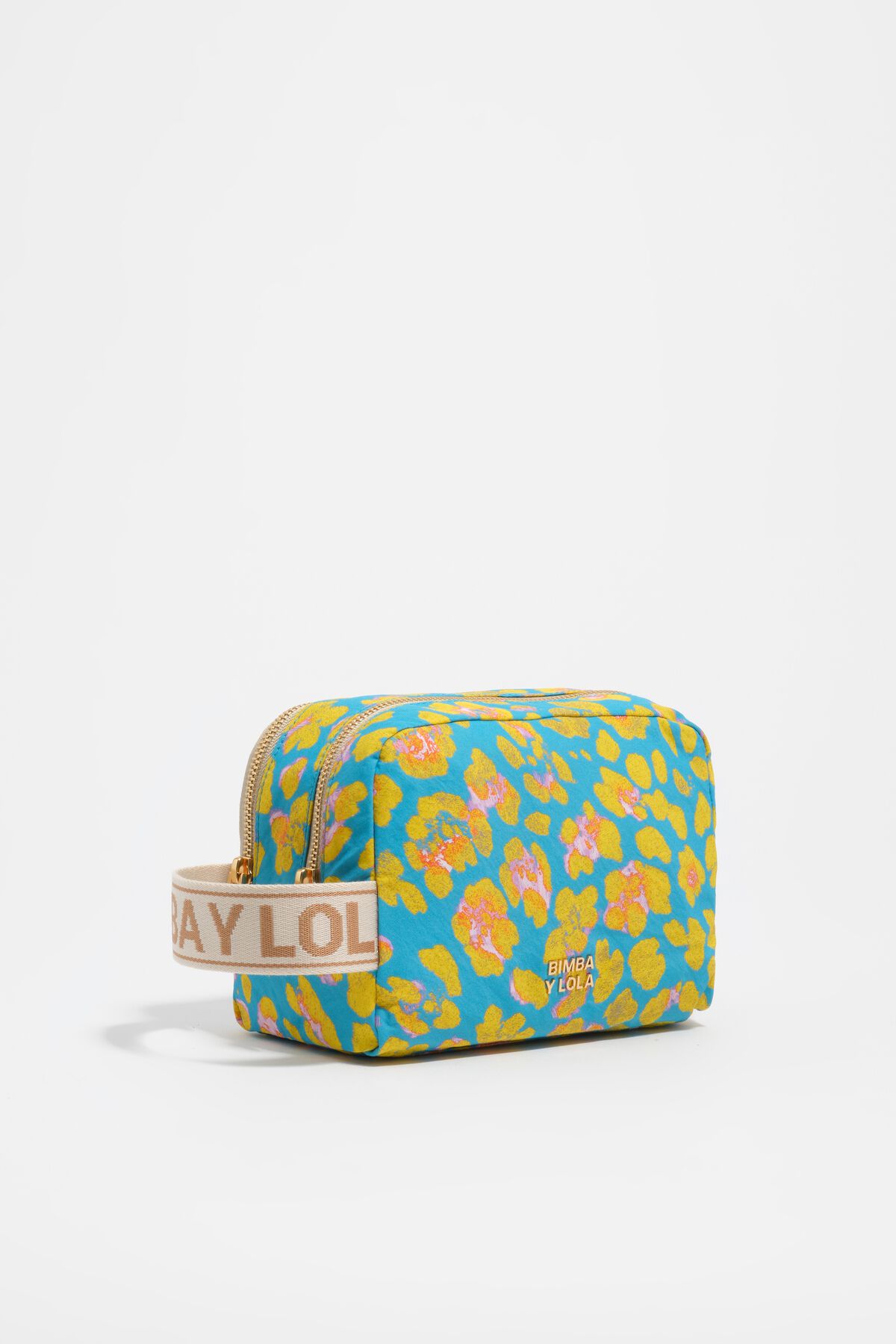 Blue Leopard nylon make-up case