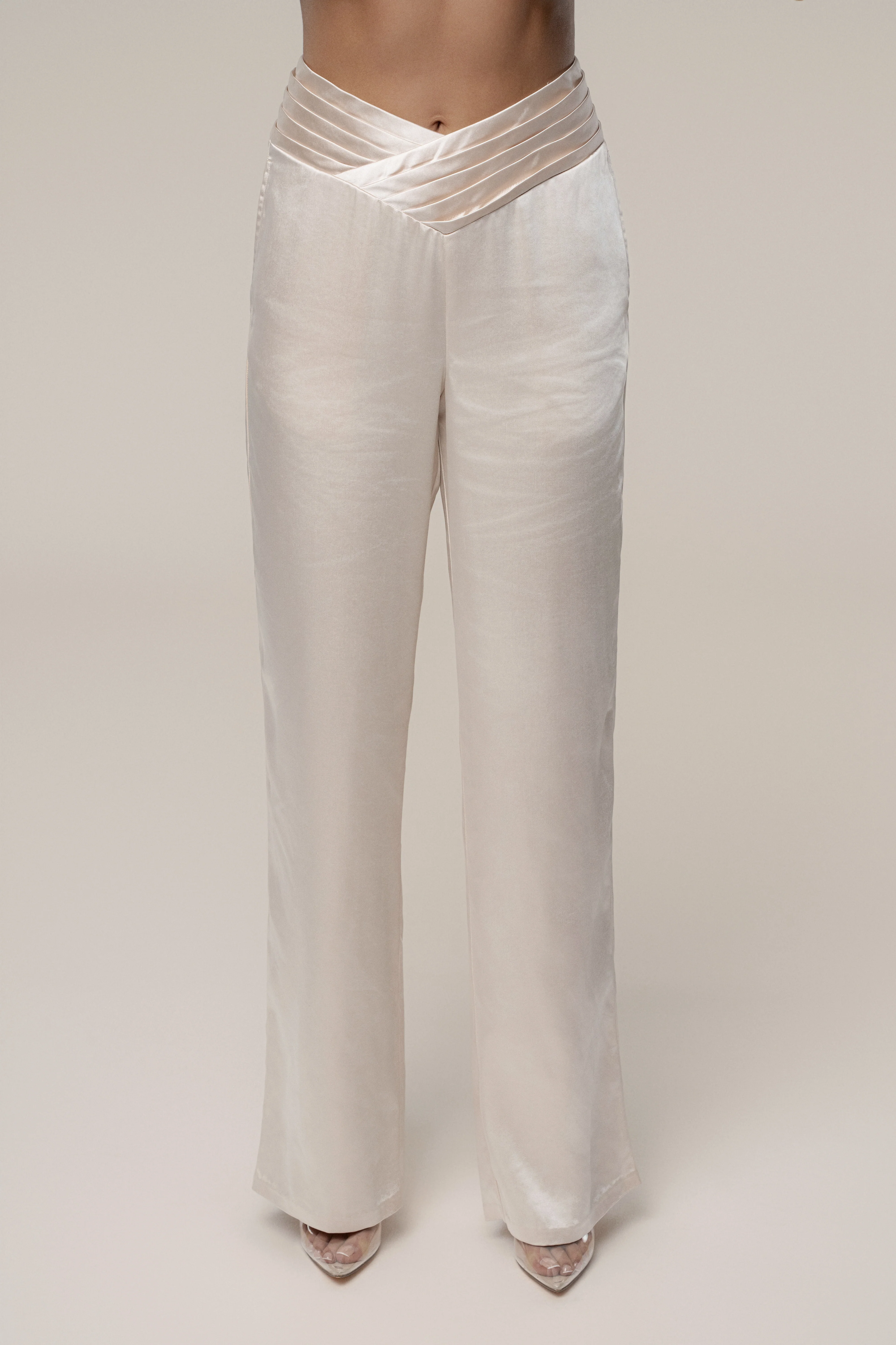 Champagne True Affection Satin Trouser