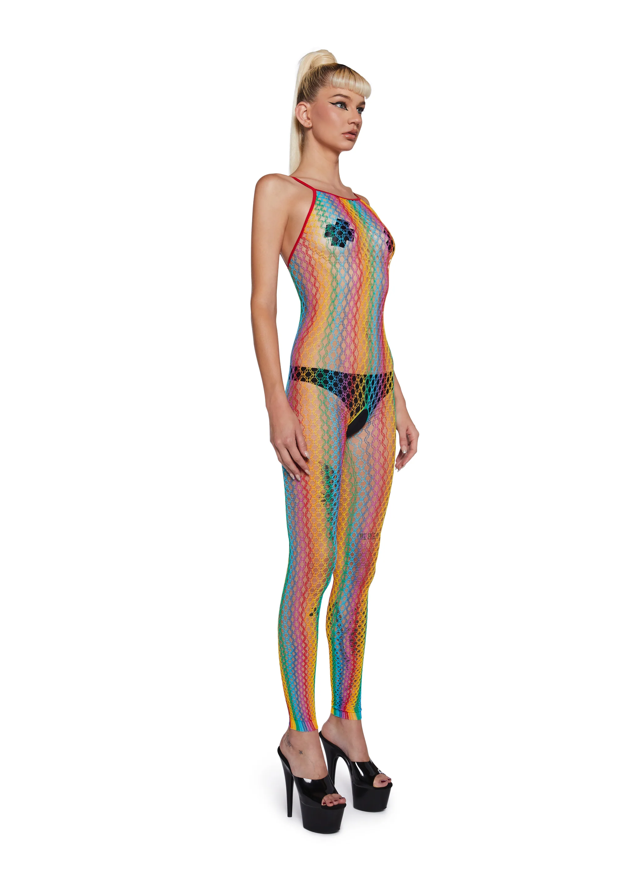 Chromatic Wonderland Fishnet Body Stocking