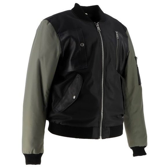 Blouson Moto Helstons H-BOMB - Noir / VertRef : HS1204