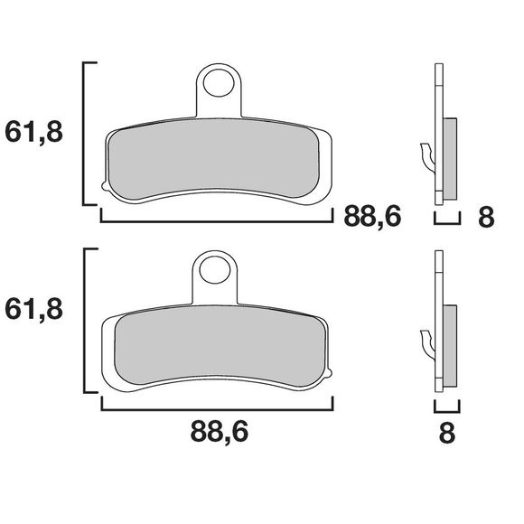 Brembo Sinter Sintered Metal front brake padsRef: 07HD15SA